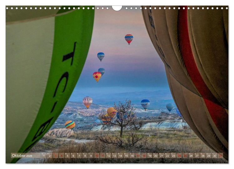 Produktbild: Hei&szlig;luftballons Die sanften Riesen (Wandkalender 2026 DIN A3 quer), CALVENDO Monatskalender