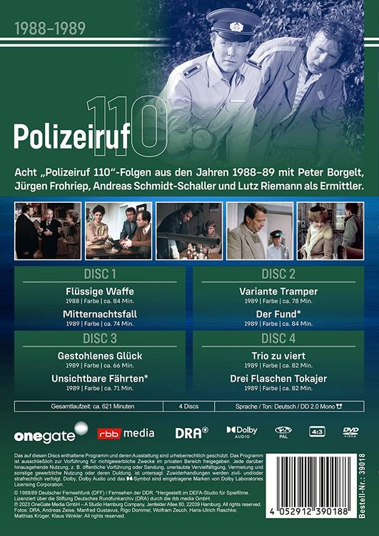 Produktbild: Polizeiruf 110 - Box 16 (DDR TV-Archiv) mit Sammelr&uuml;cken [4 DVDs]