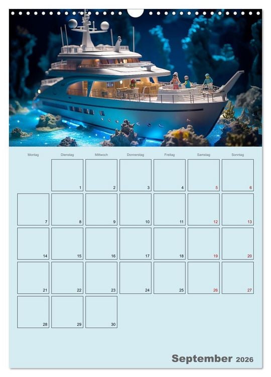 Produktbild: Schiffe, Fische und Piraten (Wandkalender 2026 DIN A3 hoch), CALVENDO Monatskalender