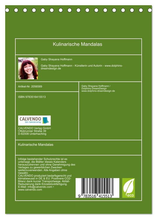 Produktbild: Kulinarische Mandalas (Tischkalender 2026 DIN A5 hoch), CALVENDO Monatskalender