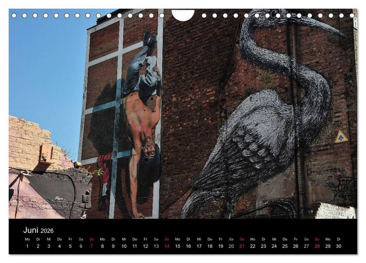 Produktbild: Urbane Kunst - Streetart 2026 (Wandkalender 2026 DIN A4 quer), CALVENDO Monatskalender