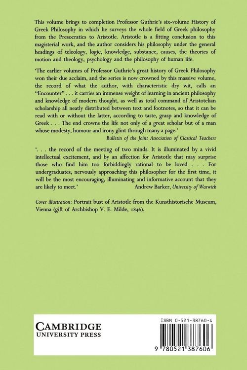 Produktbild: A History of Greek Philosophy