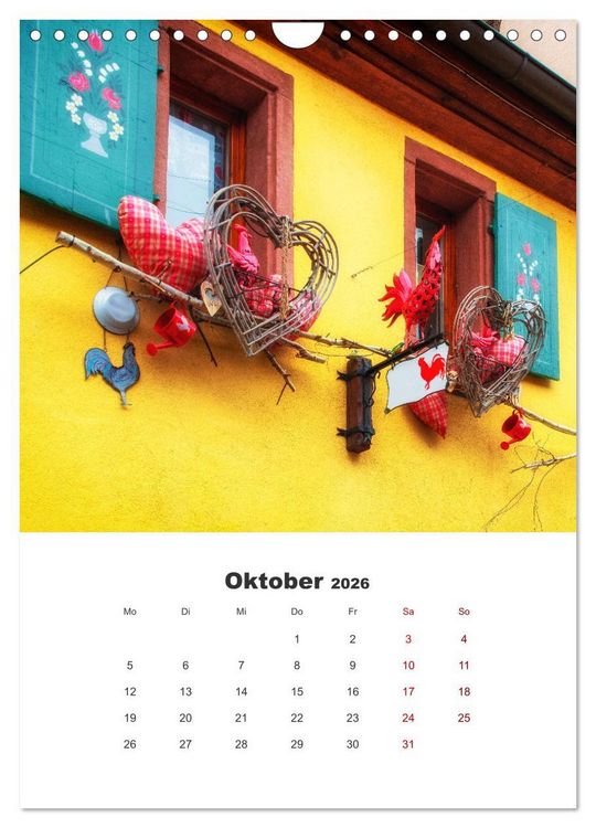 Produktbild: Eguisheim - Postkartenidylle (Wandkalender 2026 DIN A4 hoch), CALVENDO Monatskalender