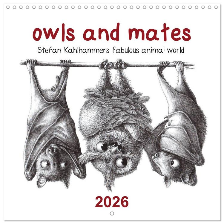 Produktbild: owls and mates 2026 (Wall Calendar 2026 12 &times; 12 Inch) CALVENDO 12 Month Wall Calendar