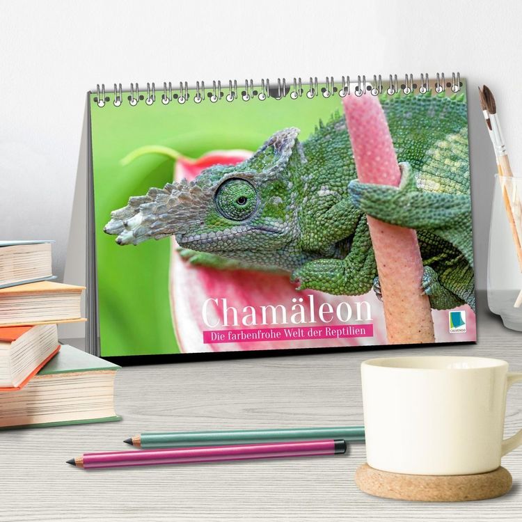 Produktbild: Cham&auml;leon: Die farbenfrohe Welt der Reptilien (Tischkalender 2027 DIN A5 quer), CALVENDO Monatskalender