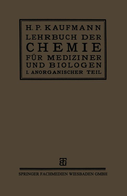 Produktbild: Lehrbuch der Chemie f&uuml;r Mediziner und Biologen