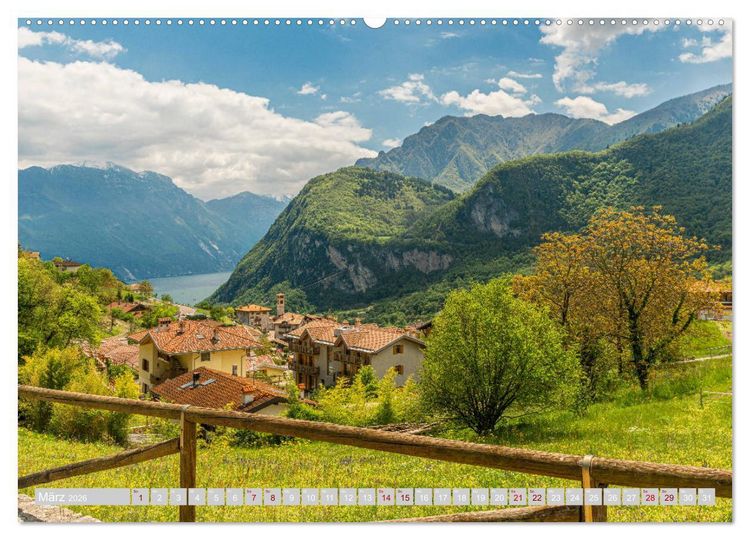 Produktbild: Tenno - Landschaft zwischen Trentino und Gardasee (hochwertiger Premium Wandkalender 2026 DIN A2 quer), Kunstdruck in Hochglanz