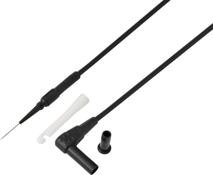 Produktbild: VOLTCRAFT MSL-520sw Messleitung 4 mm-Stecker Messnadel 0.7mm 1.5m Schwarz 1St.