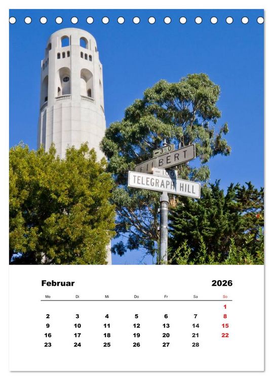 Produktbild: SAN FRANCISCO im Sommer (Tischkalender 2026 DIN A5 hoch), CALVENDO Monatskalender