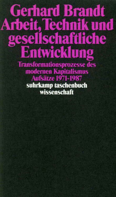 Produktbild: Arbeit, Technik und gesellschaftliche Entwicklung
