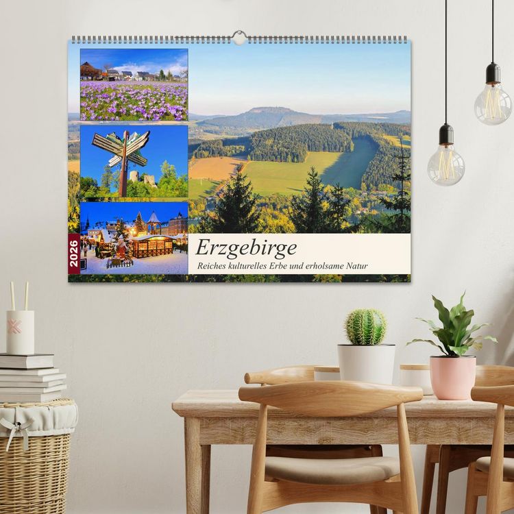 Produktbild: Erzgebirge - Reiches kulturelles Erbe und erholsame Natur (Wandkalender 2026 DIN A2 quer), CALVENDO Monatskalender