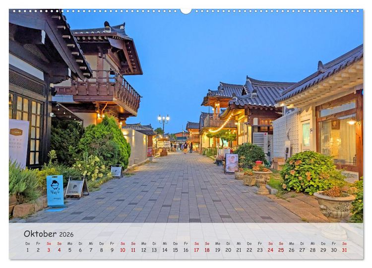 Produktbild: Zauberhaftes S&uuml;dkorea Landschaften, St&auml;dte und Kultur (Wandkalender 2026 DIN A2 quer), CALVENDO Monatskalender