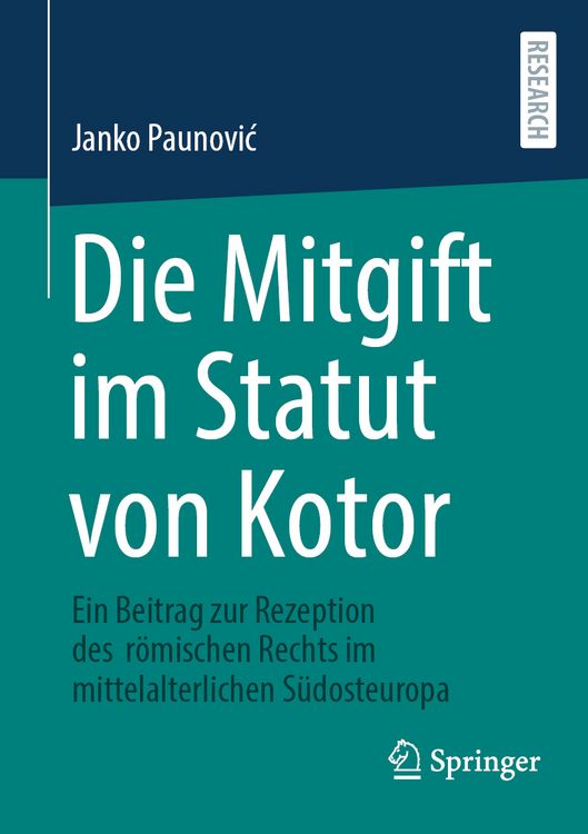 Produktbild: Die Mitgift im Statut von Kotor