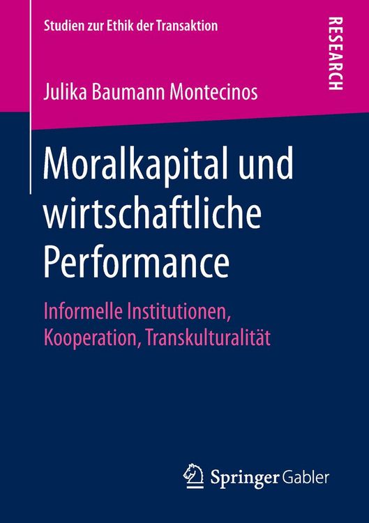 Produktbild: Moralkapital und wirtschaftliche Performance