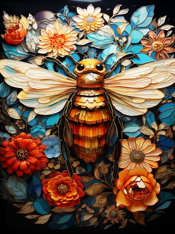 Produktbild: CALVENDO Puzzle Biene | 1000 Teile Lege-Gr&ouml;&szlig;e 64x48cm Foto-Puzzle f&uuml;r gl&uuml;ckliche Stunden