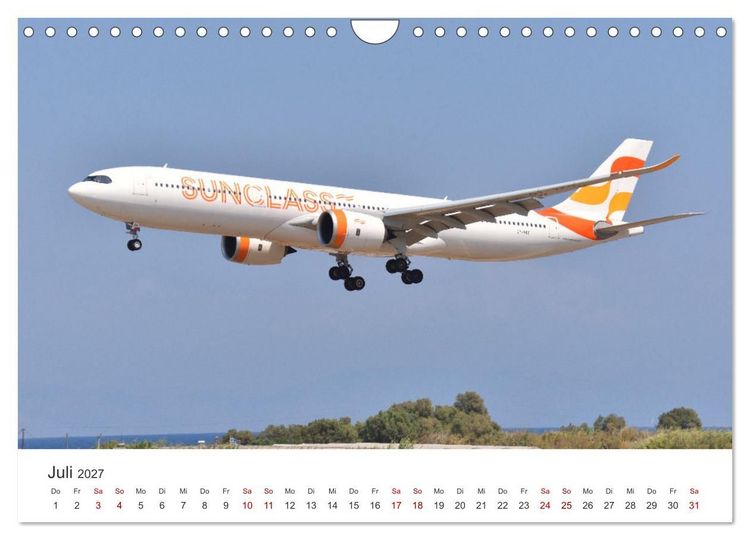 Produktbild: Flugzeugimpressionen auf dem Flughafen (Wandkalender 2027 DIN A4 quer), CALVENDO Monatskalender