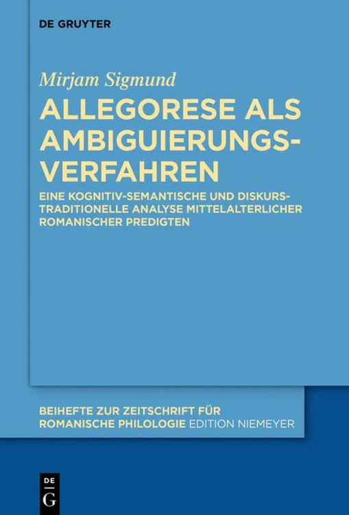 Produktbild: Allegorese als Ambiguierungsverfahren