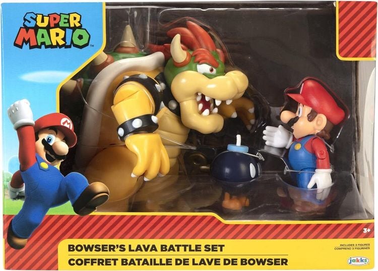 Produktbild: Nintendo Super Mario Wave 1 Mario vs. Bowser Diorama Set, 15 cm