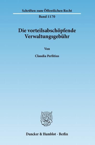 Produktbild: Die vorteilsabsch&ouml;pfende Verwaltungsgeb&uuml;hr.