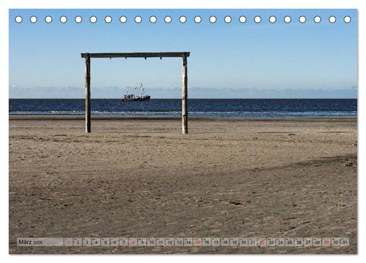 Produktbild: ST. PETER-ORDING PURistisch (Tischkalender 2026 DIN A5 quer), CALVENDO Monatskalender