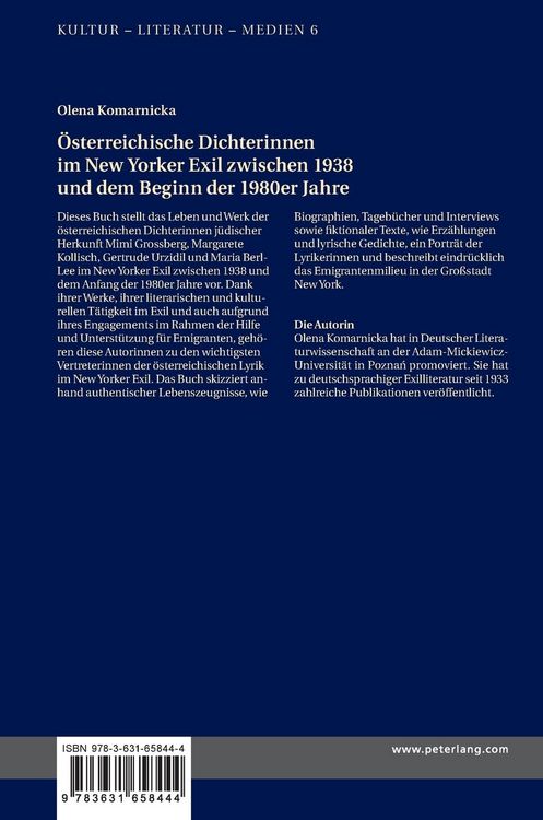 Produktbild: Oesterreichische Dichterinnen im New Yorker Exil zwischen 1938 und dem Beginn der 1980er Jahre