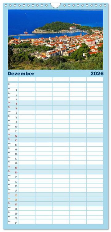Produktbild: Familienplaner 2026 - Makarska Riviera - Malerische Urlaubsorte in Dalmatien mit 5 Spalten (Wandkalender, 21 x 45 cm) CALVENDO
