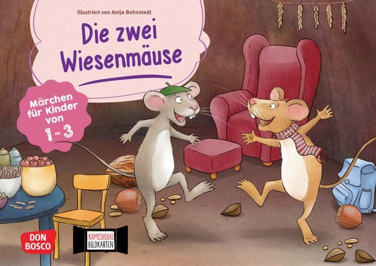 Produktbild: Die zwei Wiesenm&auml;use. Kamishibai Bildkartenset
