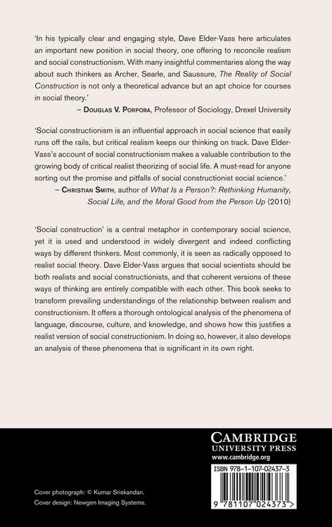Produktbild: The Reality of Social Construction
