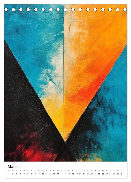 Produktbild: KI-Kunstwerke (Tischkalender 2027 DIN A5 hoch), CALVENDO Monatskalender