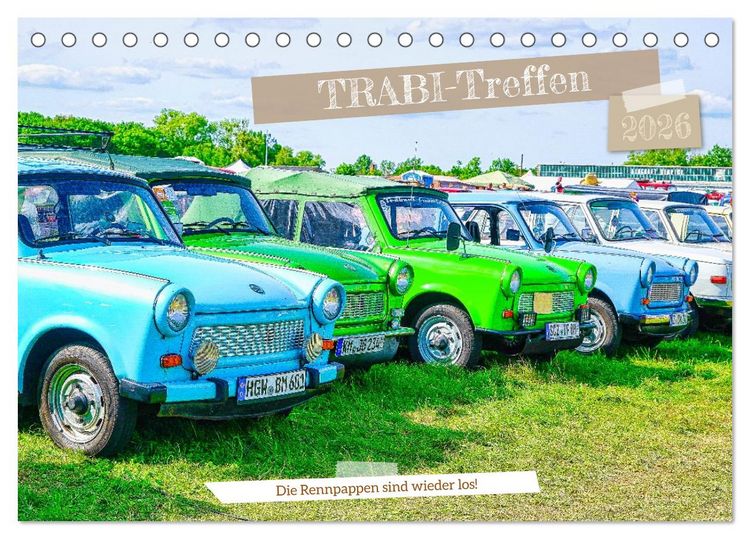 Produktbild: Trabi-Treffen (Tischkalender 2026 DIN A5 quer), CALVENDO Monatskalender