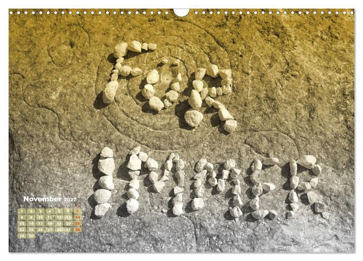 Produktbild: F&uuml;r Dich! - Eine Liebeserkl&auml;rung auf steinisch (Wandkalender 2027 DIN A3 quer), CALVENDO Monatskalender