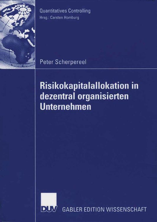 Produktbild: Risikokapitalallokation in dezentral organisierten Unternehmen