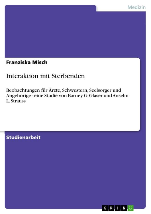 Produktbild: Interaktion mit Sterbenden