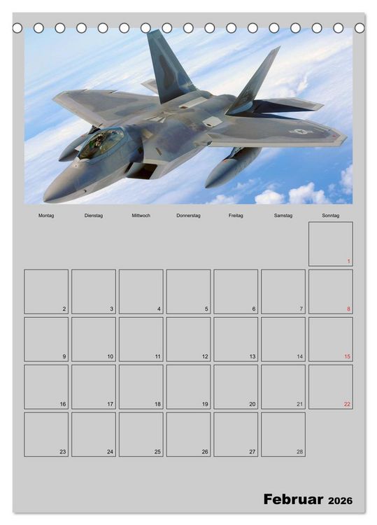 Produktbild: Milit&auml;r. U.S. Kampfflugzeuge (Tischkalender 2026 DIN A5 hoch), CALVENDO Monatskalender