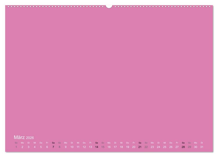 Produktbild: Bastelkalender - Pink (Wandkalender 2026 DIN A2 quer), CALVENDO Monatskalender