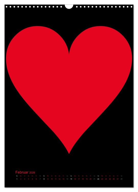 Produktbild: Foto- und Bastelkalender &bdquo;LIEBE&ldquo; in der Farbe Schwarz (Wandkalender 2026 DIN A3 hoch), CALVENDO Monatskalender