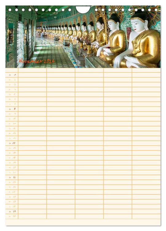 Produktbild: EXOTISCHES S&Uuml;DOSTASIEN - Familienplaner 2026 (Wandkalender 2026 DIN A4 hoch), CALVENDO Monatskalender