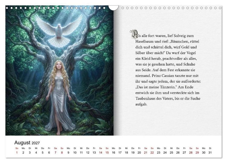 Produktbild: Grimms Hausm&auml;rchen Aschenputtel (Wandkalender 2027 DIN A3 quer), CALVENDO Monatskalender