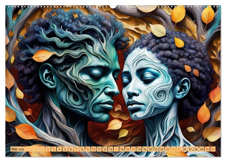 Produktbild: Zweige der Zuneigung (hochwertiger Premium Wandkalender 2026 DIN A2 quer), Kunstdruck in Hochglanz