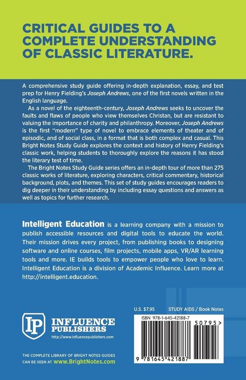 Produktbild: Study Guide to Joseph Andrews by Henry Fielding