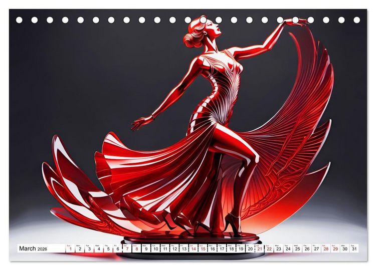 Produktbild: Elegant dancers (Desk Calendar 2026 DIN A5 landscape), CALVENDO 12 Month DeskCalendar