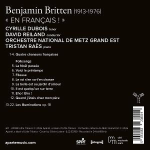 Produktbild: Britten: &reg; En fran&iquest;ais ! &macr;