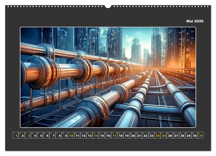 Produktbild: Zukunftsvision Megacity (Wandkalender 2026 DIN A2 quer), CALVENDO Monatskalender