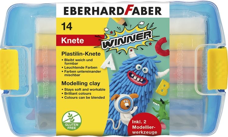 Produktbild: Eberhard Faber 572010 - Plastilin-Knete, inklusive 2 Modellierwerkzeuge