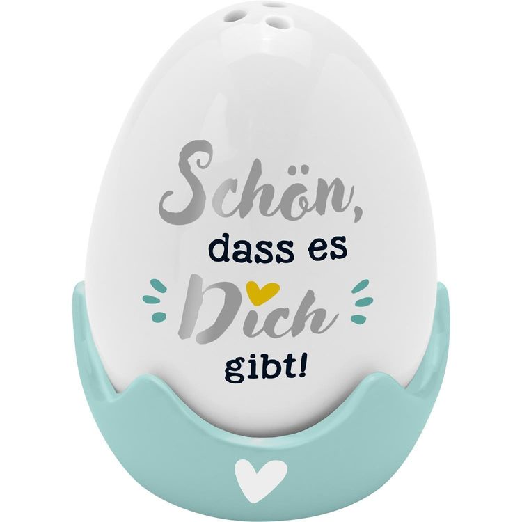 Eierbecher-Streuer-Set "Schön, dass es dich gibt"