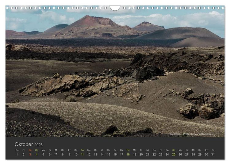 Produktbild: Vulkaninsel &ndash; Lanzarote (Wandkalender 2026 DIN A3 quer), CALVENDO Monatskalender