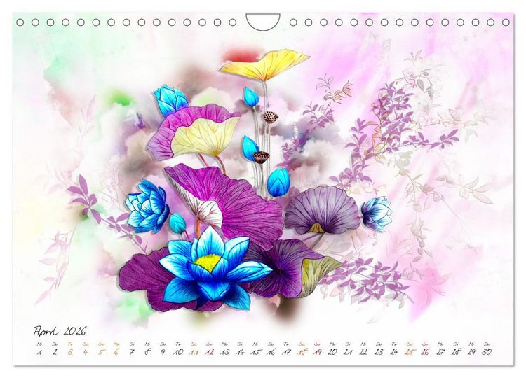 Produktbild: Lotus Bl&uuml;tenzauber (Wandkalender 2026 DIN A4 quer), CALVENDO Monatskalender