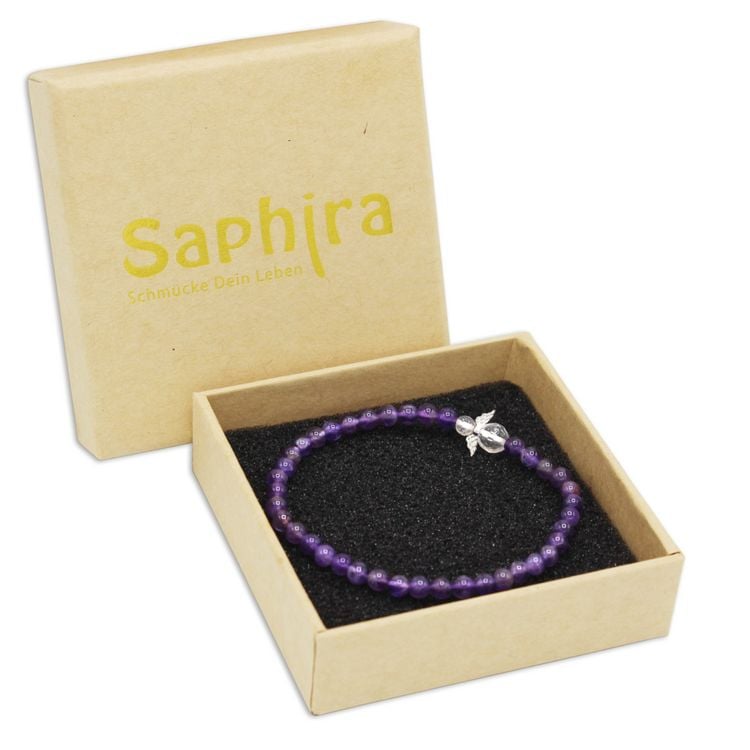 Produktbild: Amethyst Schutzengel Edelsteinarmband