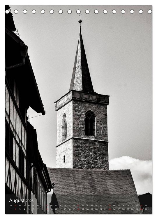 Produktbild: Ein Blick auf Erfurt (Tischkalender 2026 DIN A5 hoch), CALVENDO Monatskalender
