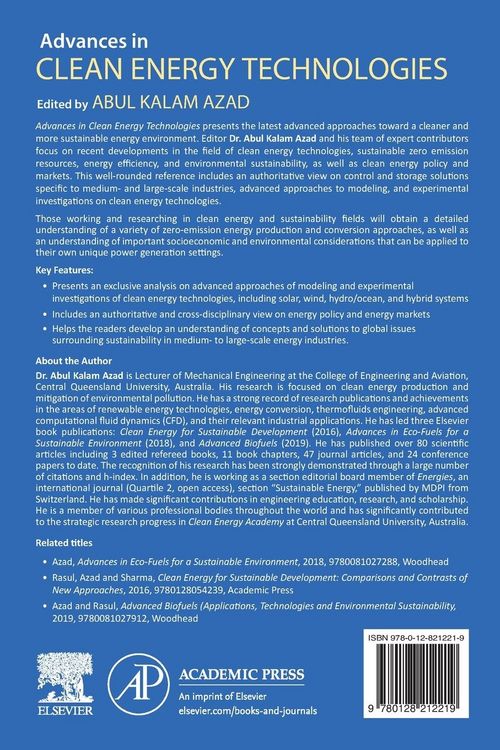 Produktbild: Advances in Clean Energy Technologies